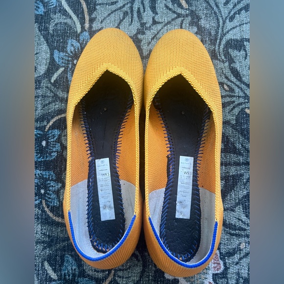 Rothy's The Flat Slip On Ballet Flat Round Toe Marigold Women's Sz 9.5 - Picture 5 of 5